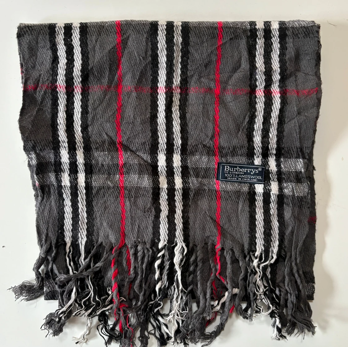 Rutig grå halsduk från Burberry