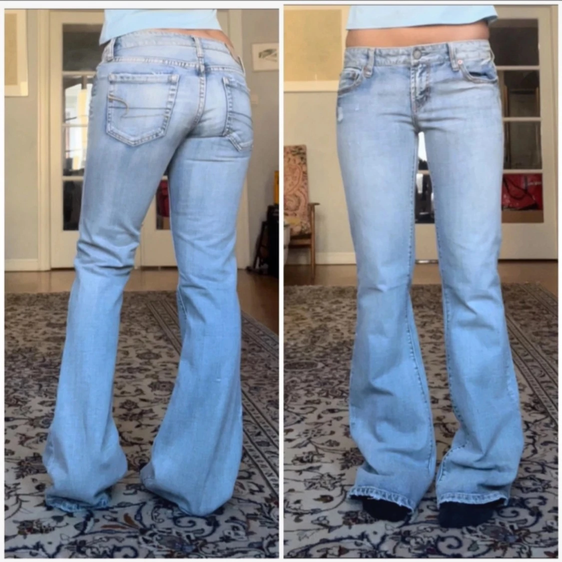 Lågmidjade bootcut jeans