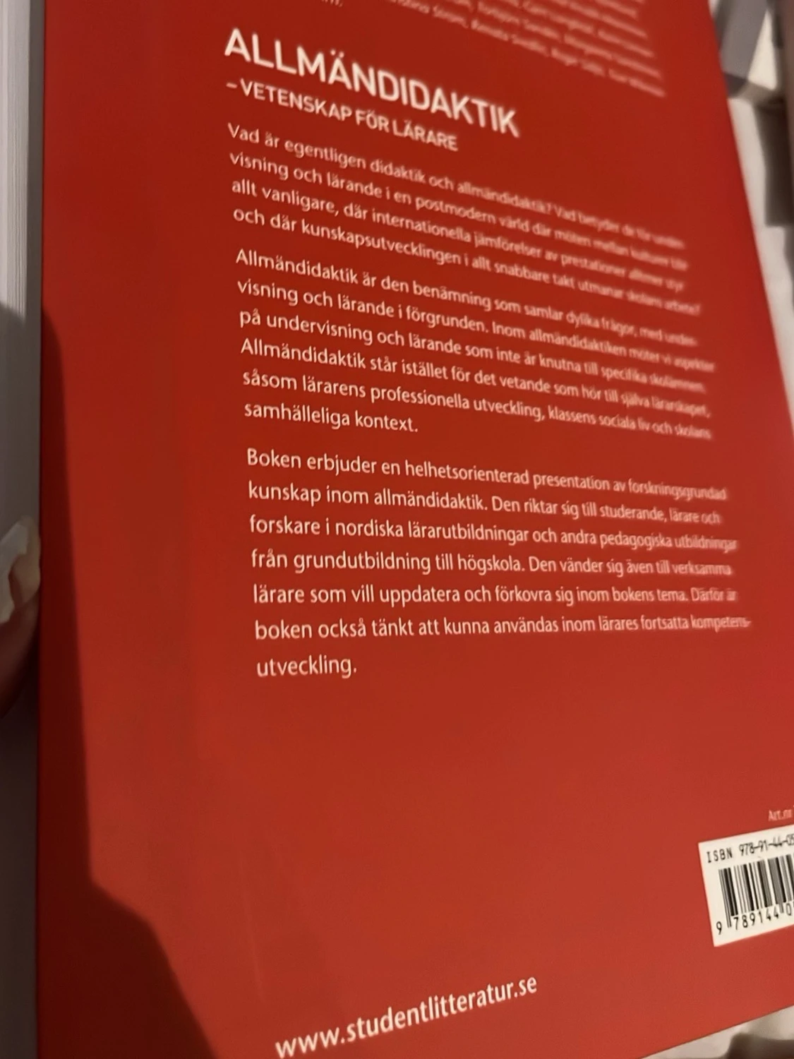 Allmändidaktik – Vetenskap för lärare - 2