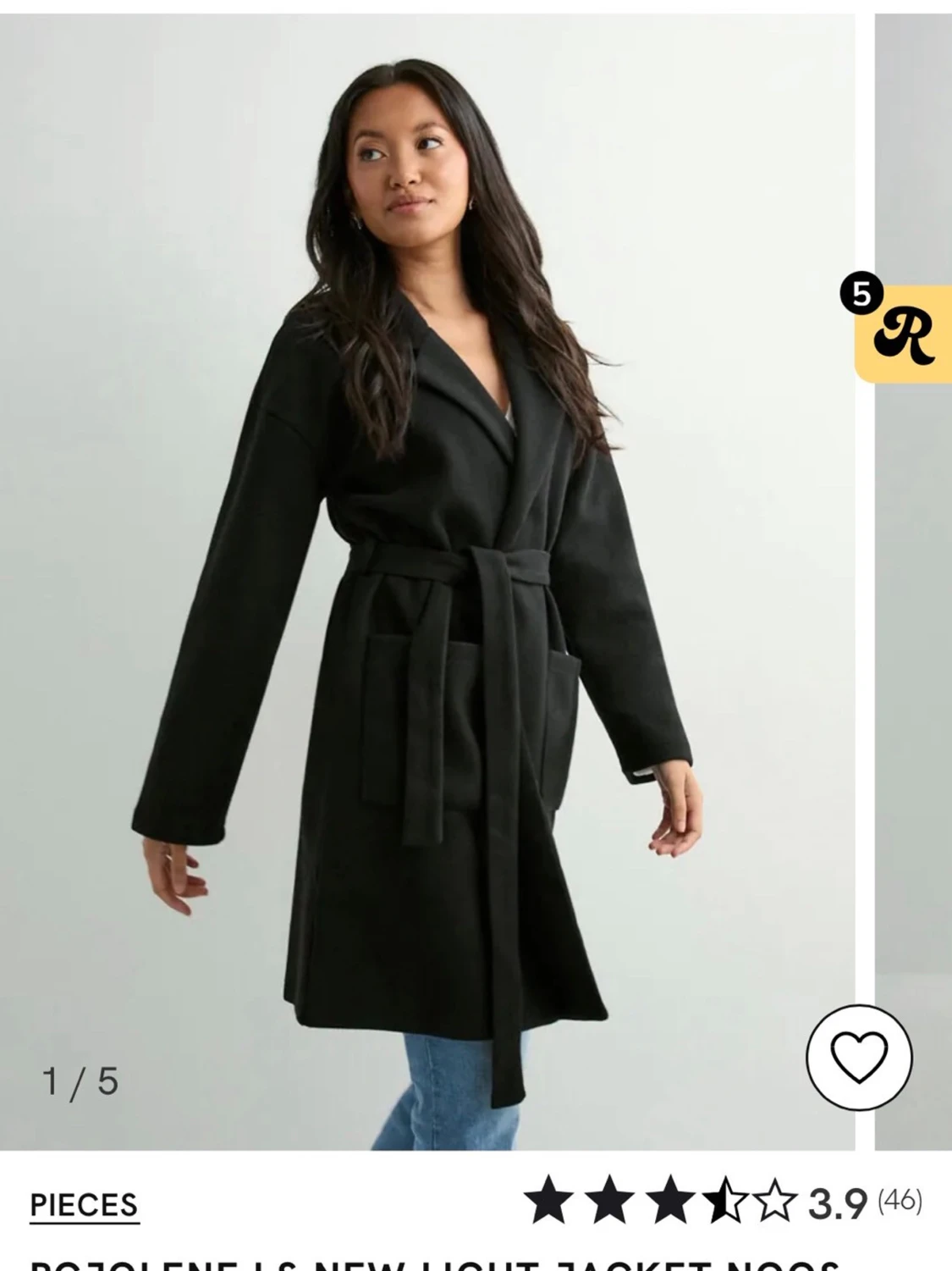 Svart kappa med knytskärp från Nelly  - 1