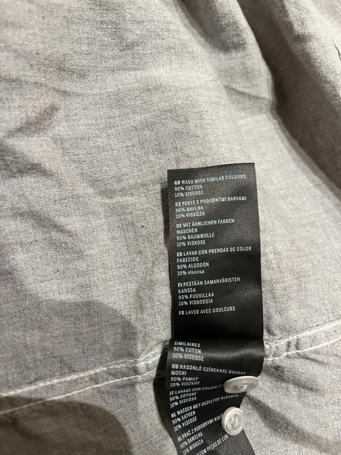 Grå långärmad skjorta i bomull - 4