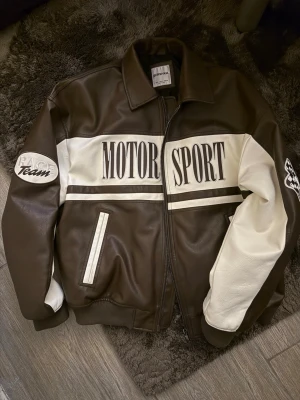 Race team moto jacket - Brown & White - M - 600 sek good price