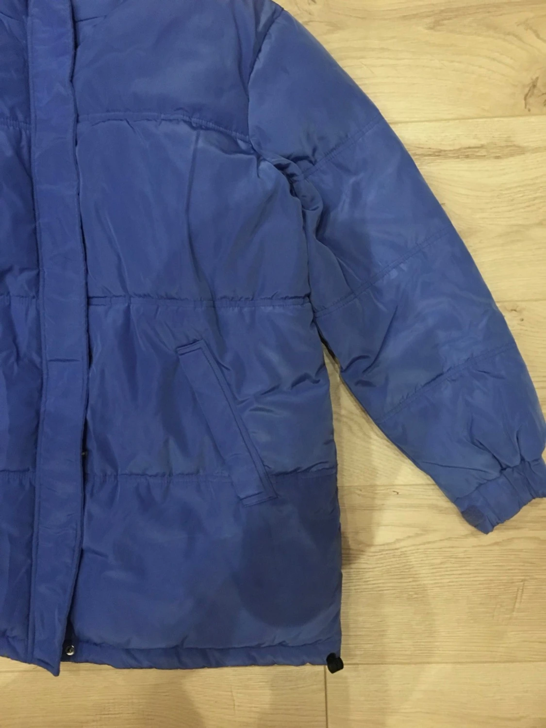 Blå puffjacka med hög krage - 2