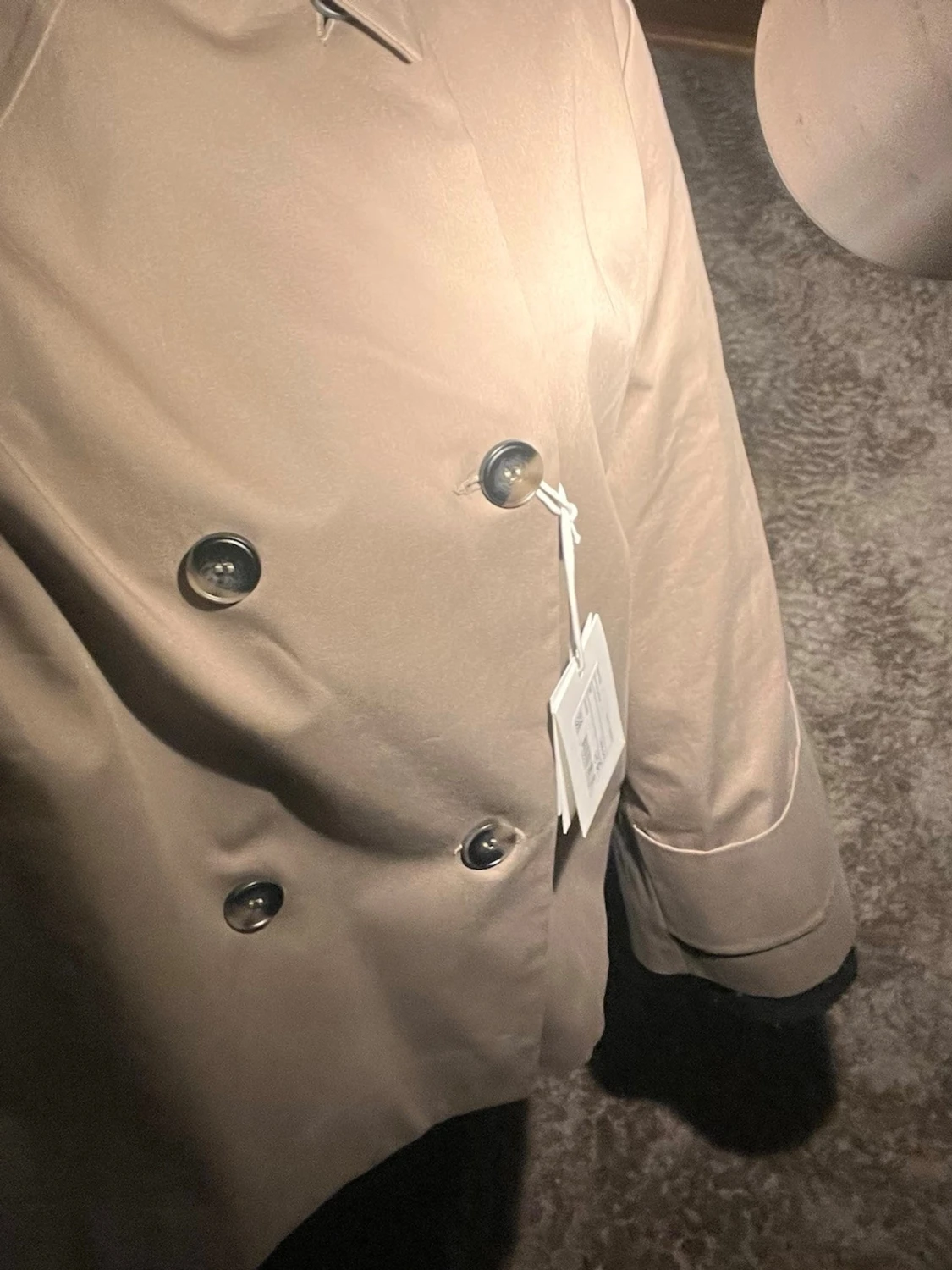 Beige kort rock med dubbelknäppning från dobber  - 4