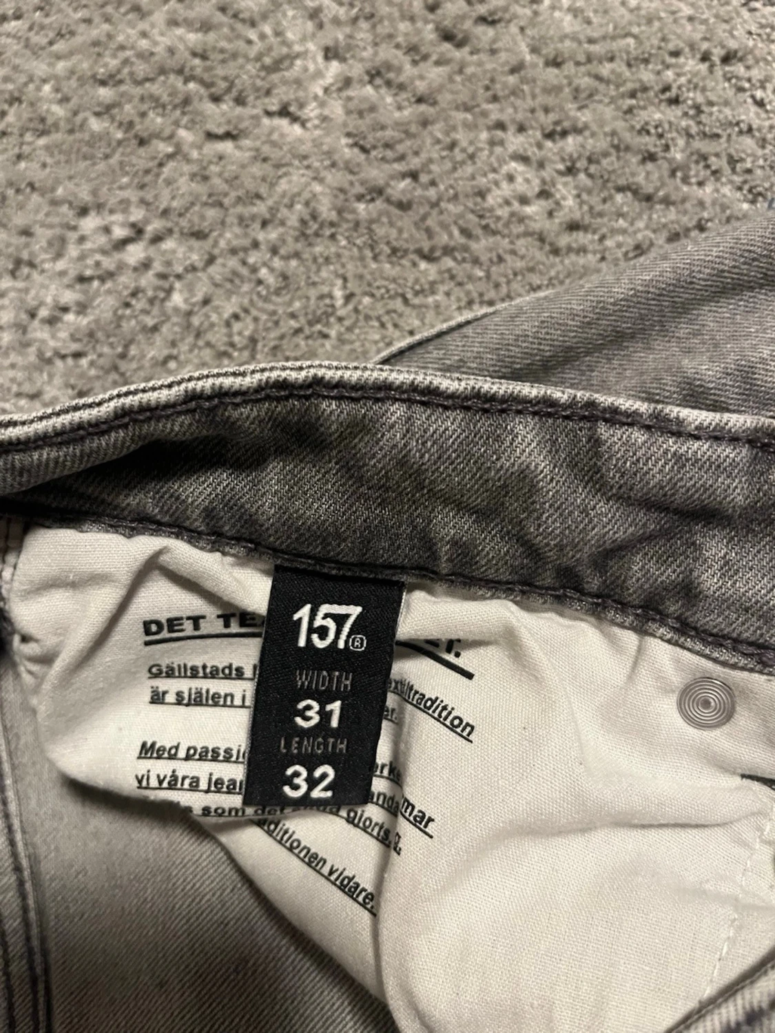 Gråa slim jeans  - 5