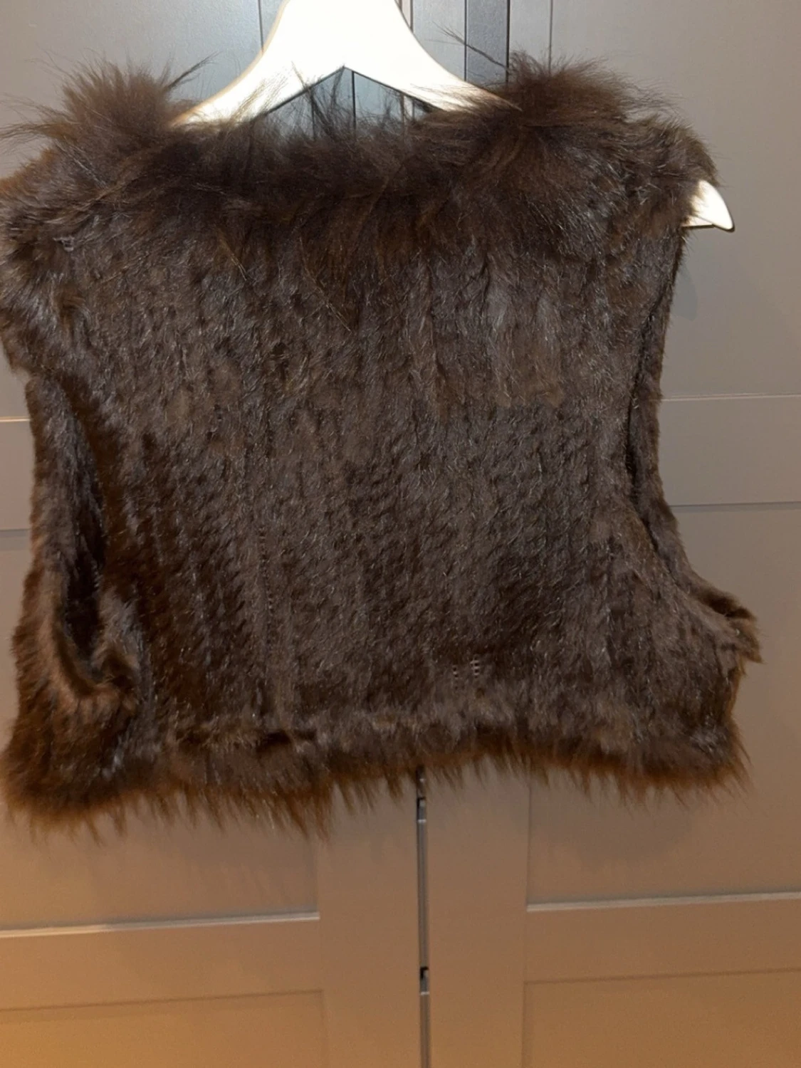 Mörkbrun pälsväst från Natures Collection - 2