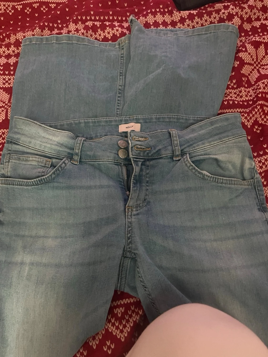 Blåa jeans