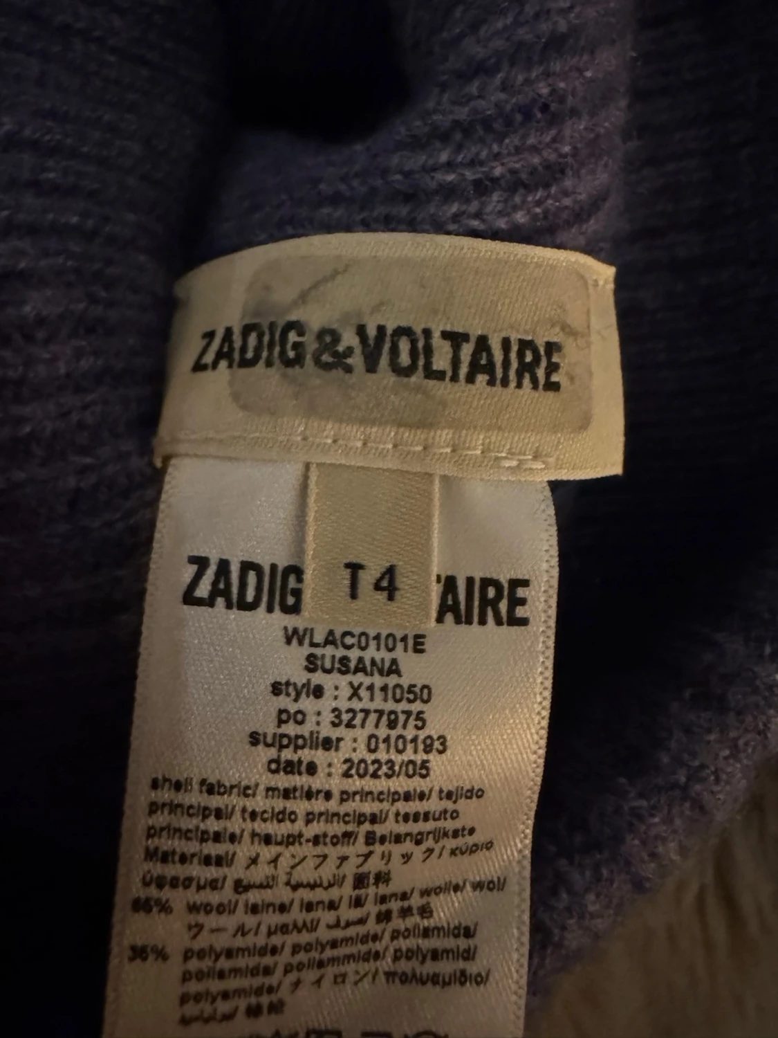 Lila stickad tröja från  Zadig & Voltaire  - 4