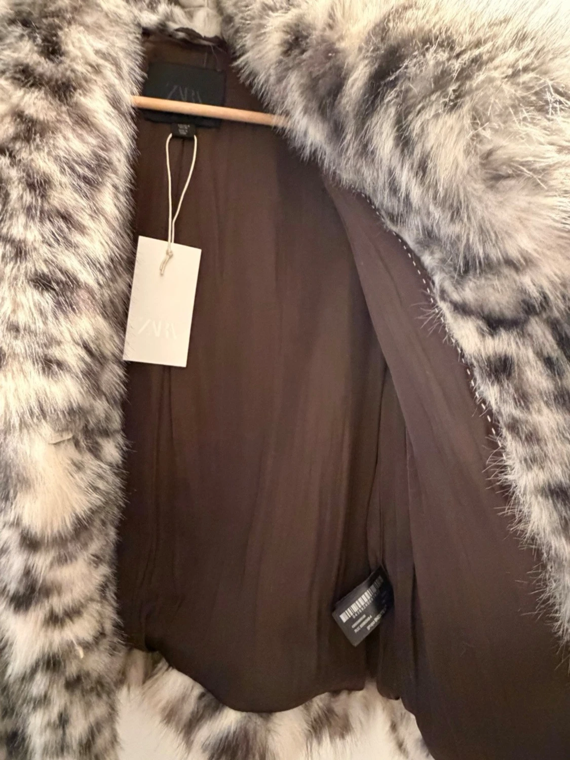 Leopardmönstrad pälsjacka från Zara - 2