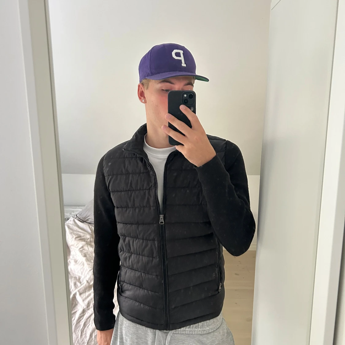 Svart cardigan med dragkedja - 1