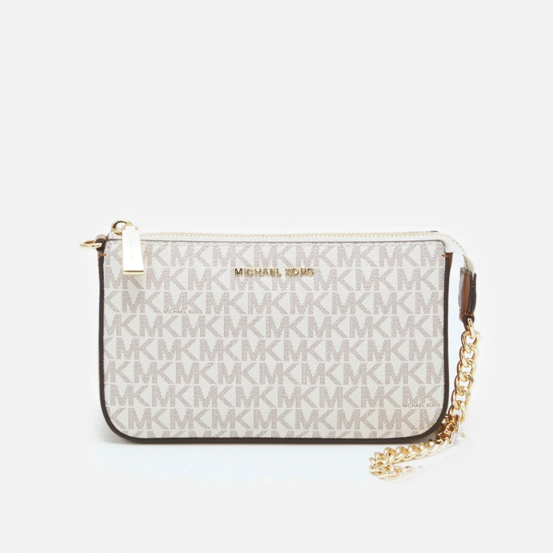 Beige/vit väska från Michael Kors