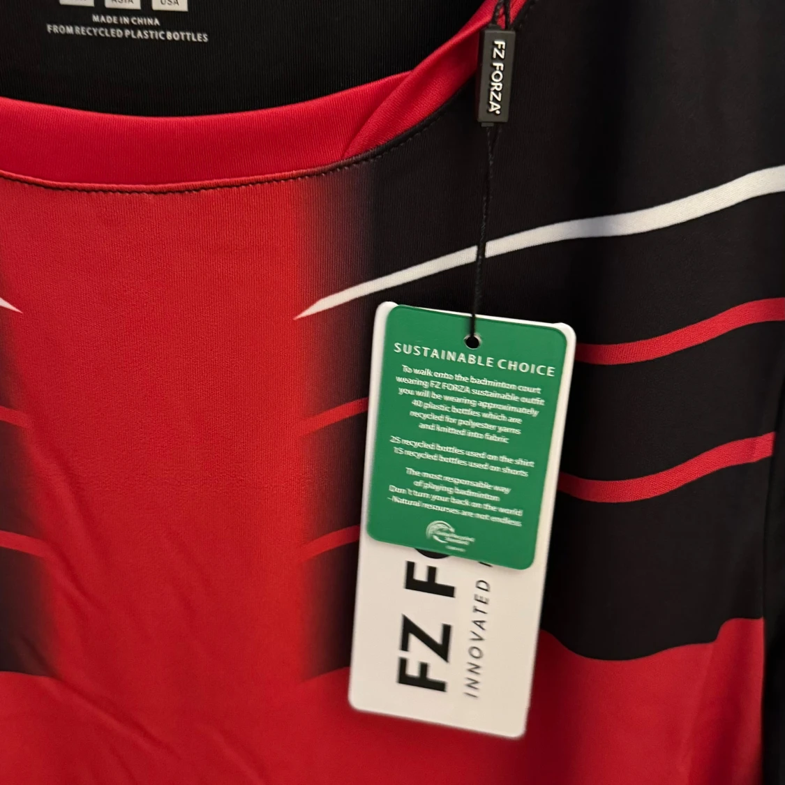 Forza Check röd tränings t-shirt - 2