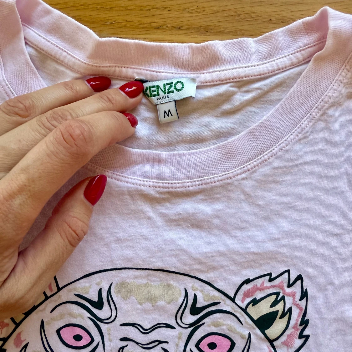 Ljusrosa Kenzo t-shirt med tigertryck - 2