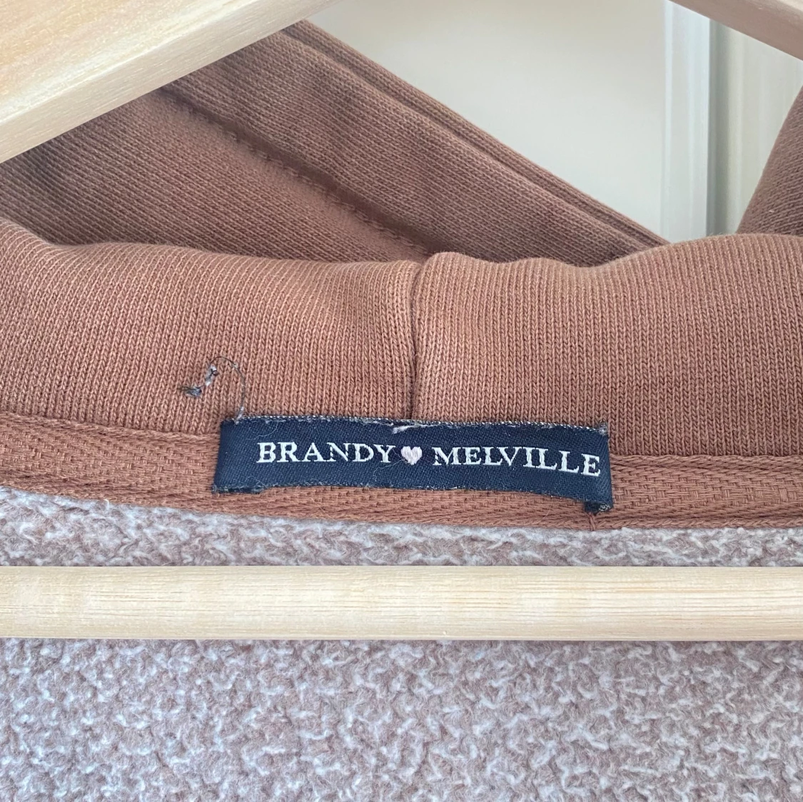 Brun hoodie med dragkedja Brandy Melville - 1