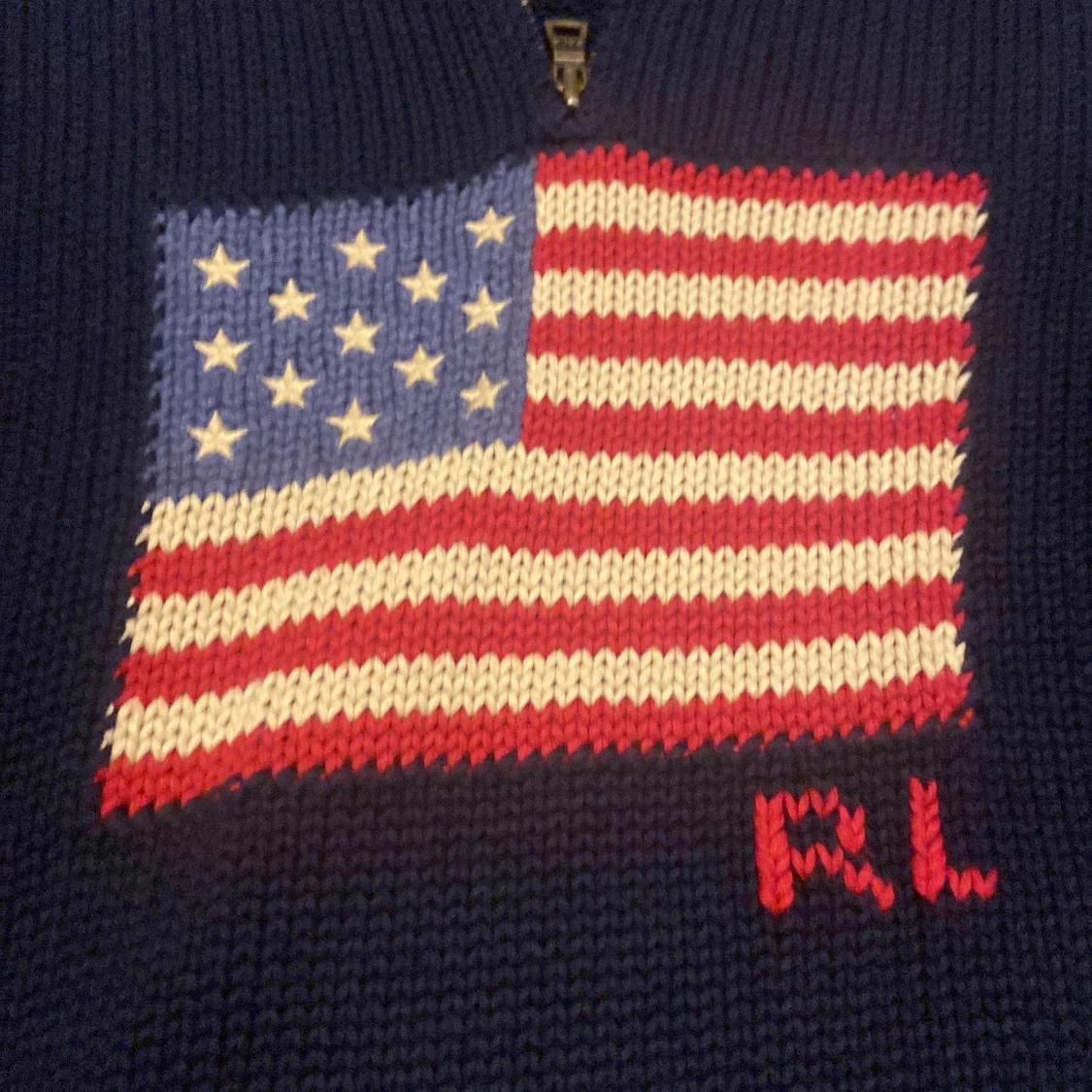 Mörkblå stickad tröja Polo Ralph Lauren - 1