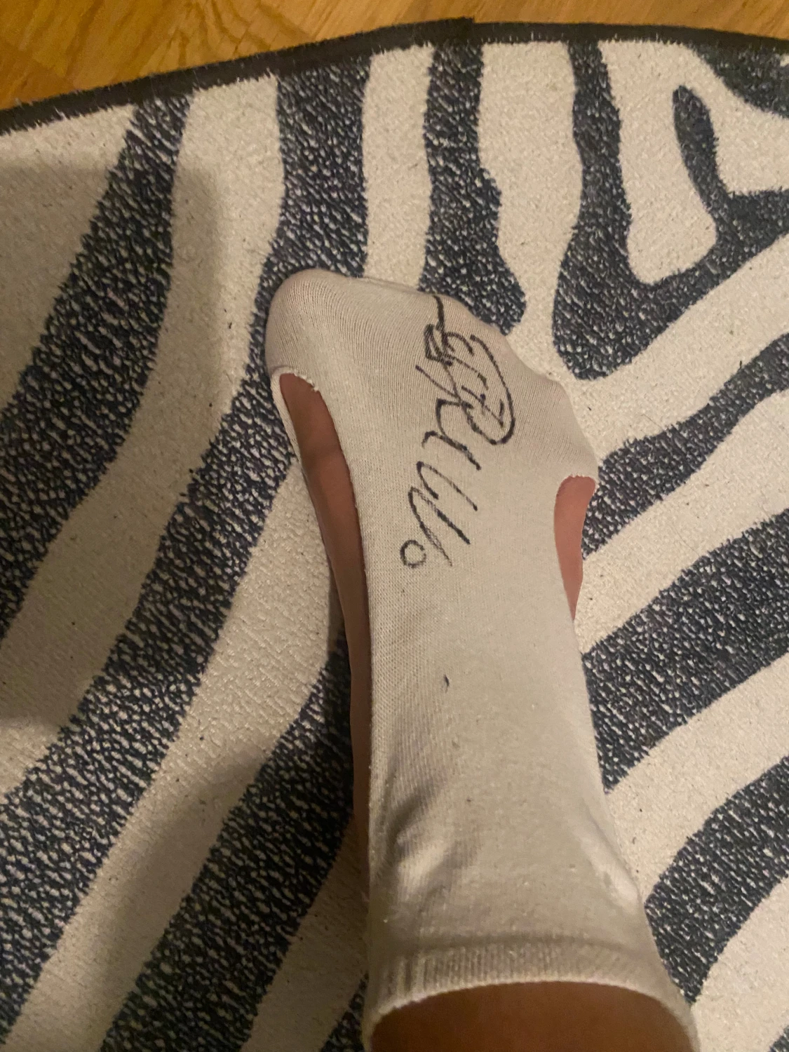 Vit snygg strumpa som Ronaldo har signerat - 1