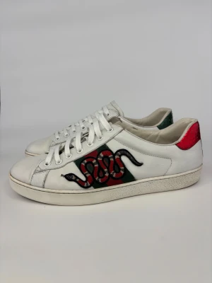 Gucci Ace ”Snake” - 🌟Strlk: UK 9 , EU 43 , ( passar 43-44,5) - Skick: 7,5/10 (dustbag ingår!)  - Perfekt till vardagen men även festligare tillfällen! - Priset är diskuterbart! - Kontakta oss vid minsta fundering! - Nypris: 6999:-, vårt pris: 2299:- 🌟