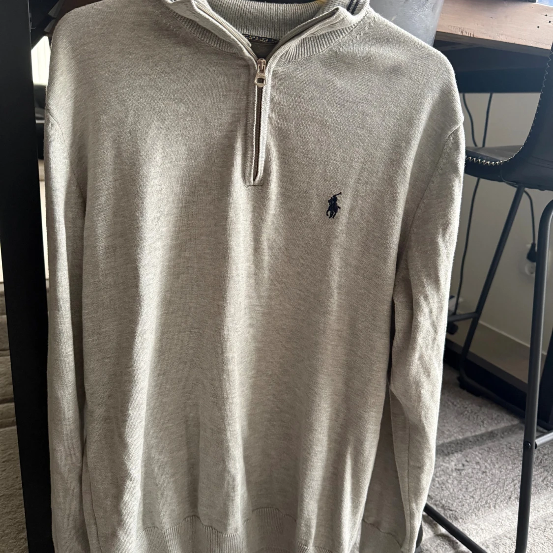 Grå half zip tröja från Polo Ralph Lauren - 1