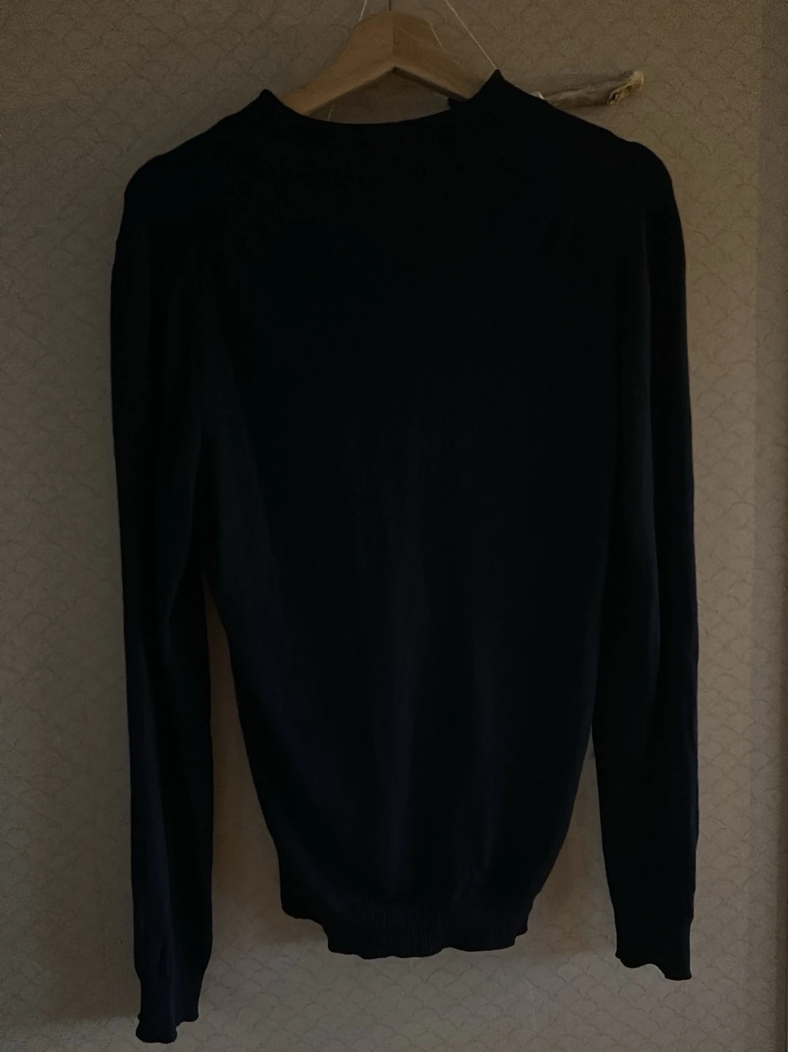 Mörkblå half zip-tröja Stenströms - 1