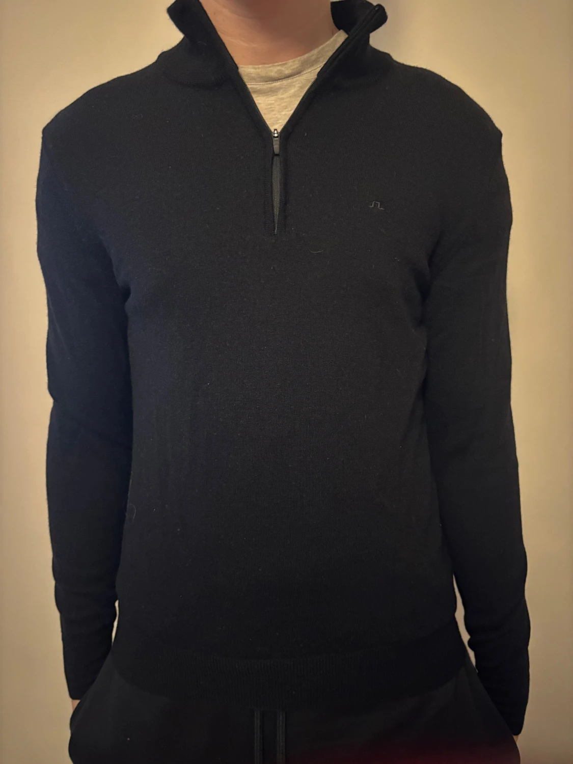 Svart half zip tröja från J.Lindeberg