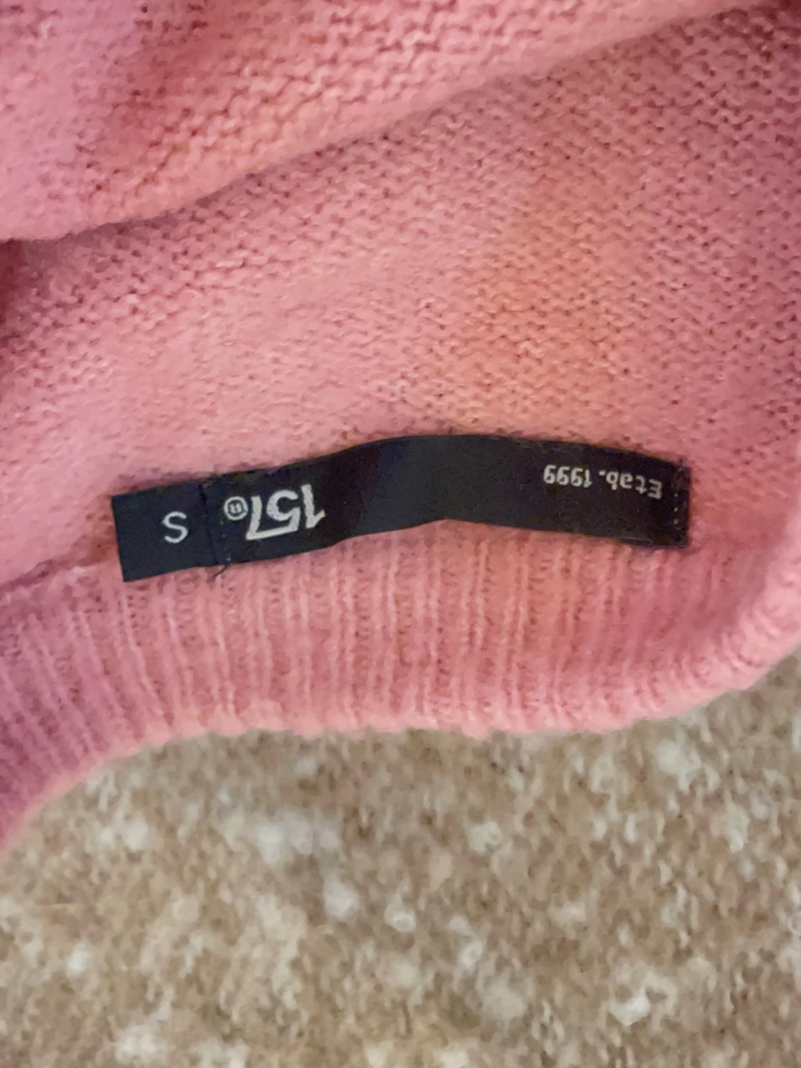 Ljusrosa stickad tröja - 12