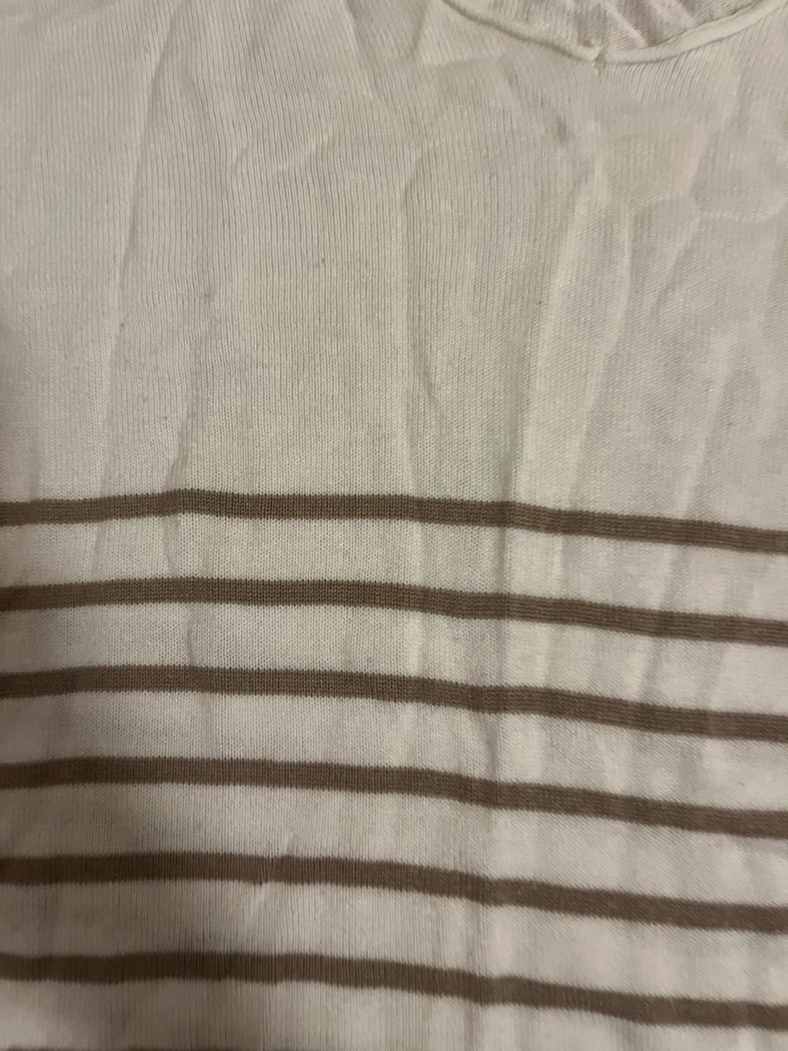 Vit långärmad tröja med ränder - 2