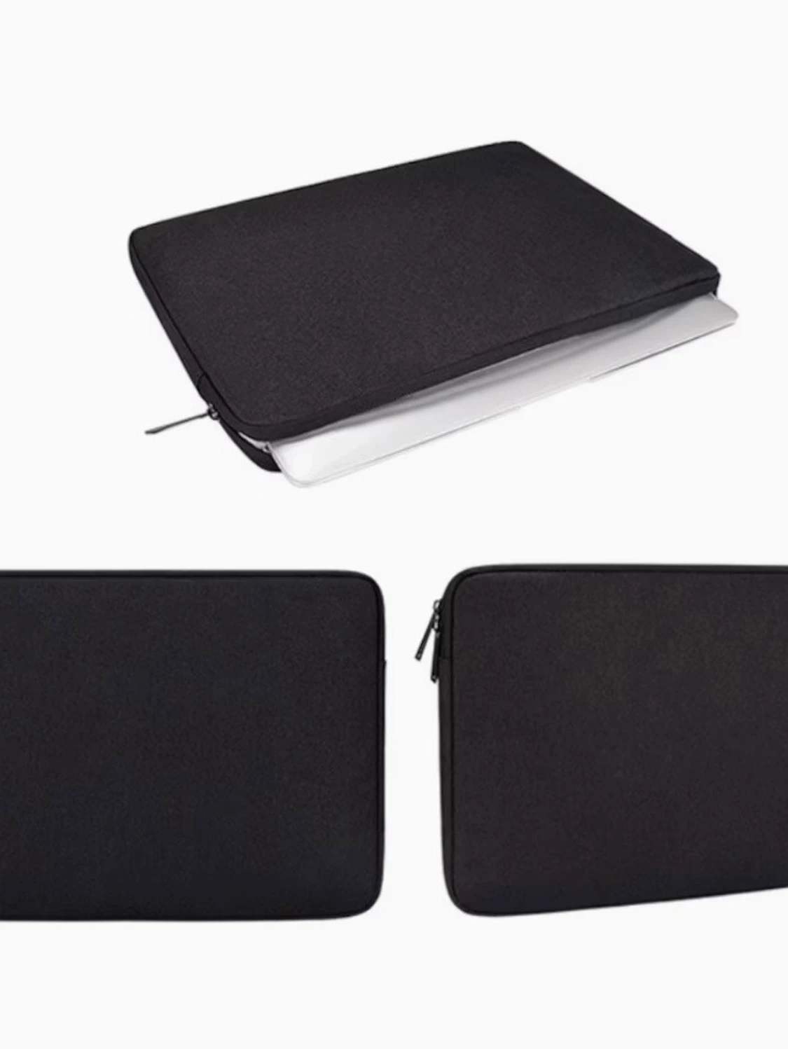 Svart laptopfodral med dragkedja  - 1