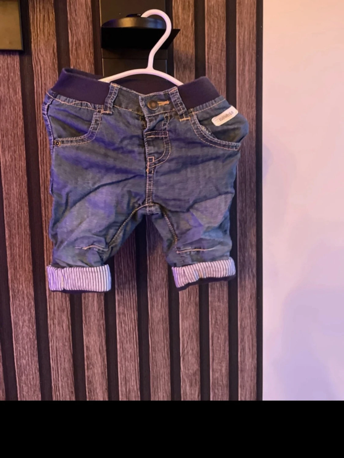 Blå jeansbyxor med mudd från newbie strl 62 - 2