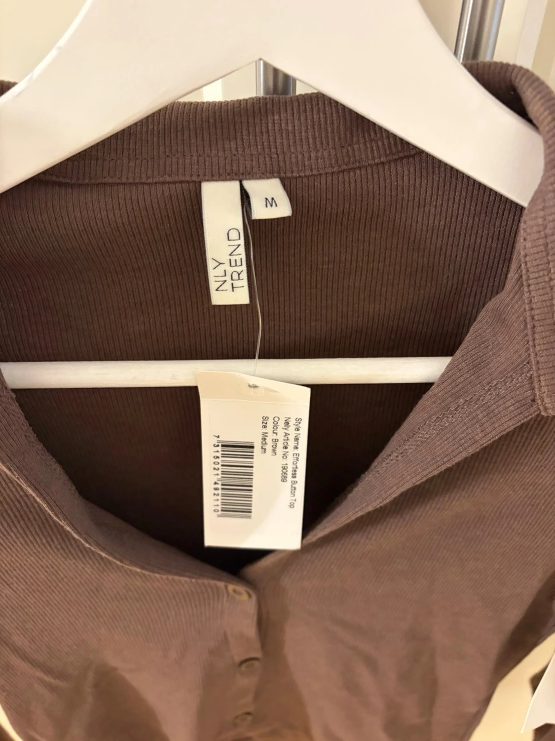 Brun ribbad kofta från NLY Trend - 2