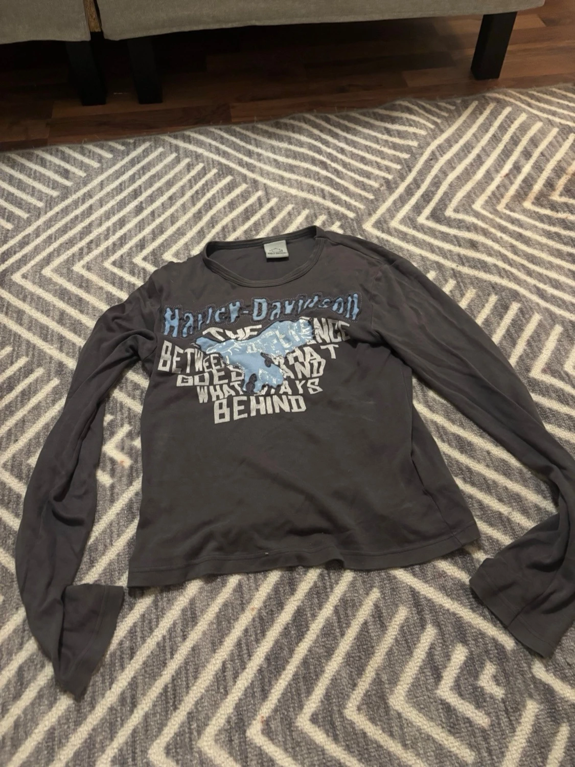 Svart långärmad topp Harley-Davidson