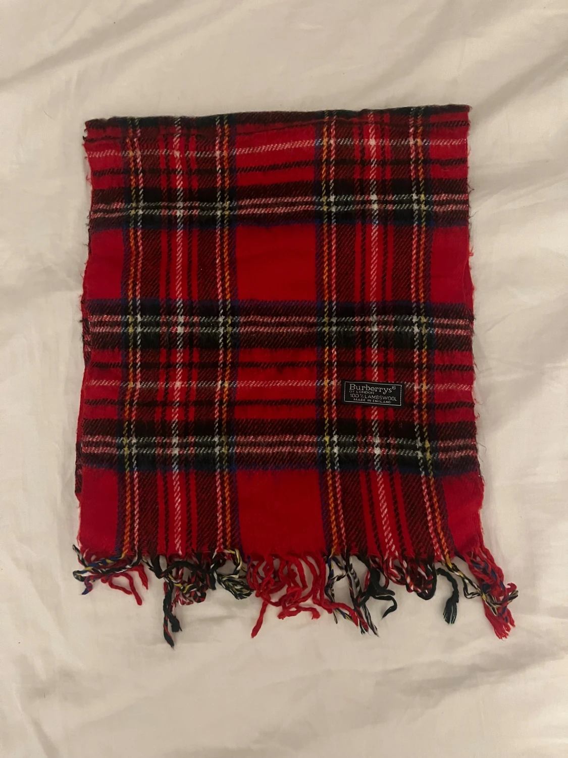 Rutig röd ullväst från Burberrys - 2