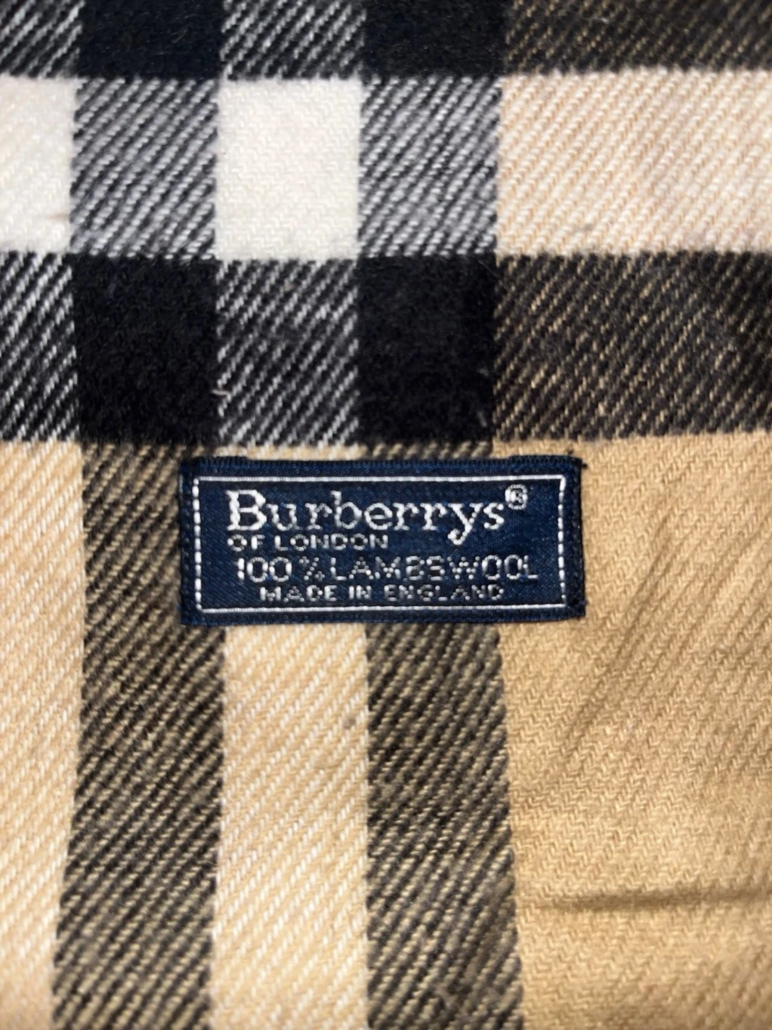 Rutig beige Burberrys väst i ull - 1