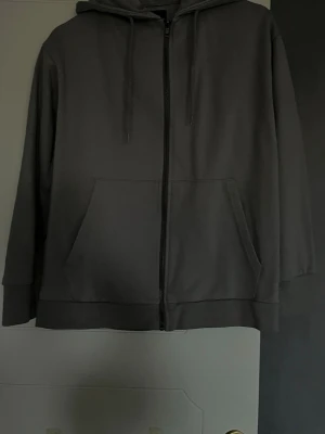 Hoodie - Enkel hoodie med dragkedja (inte helt grå) lite svår färg att säga