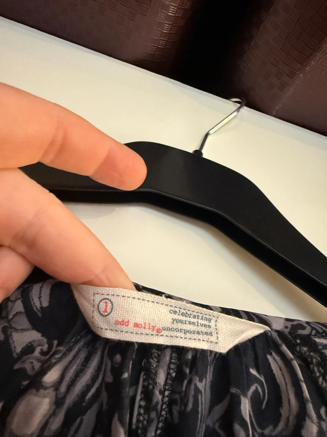 Svart mönstrad långklänning Odd Molly - 1