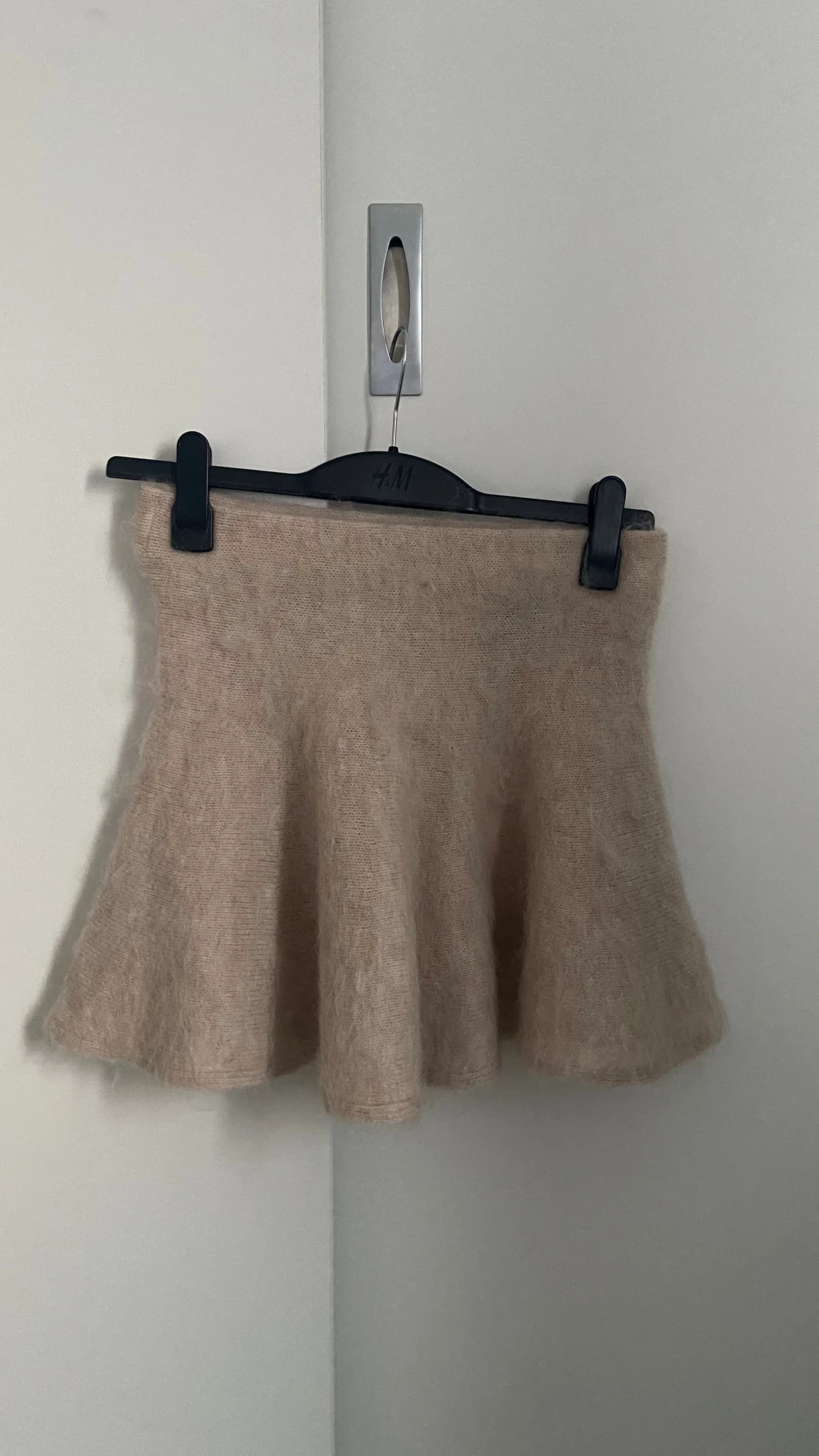 Beige trendig Ull/Mohair kjol XS - 2