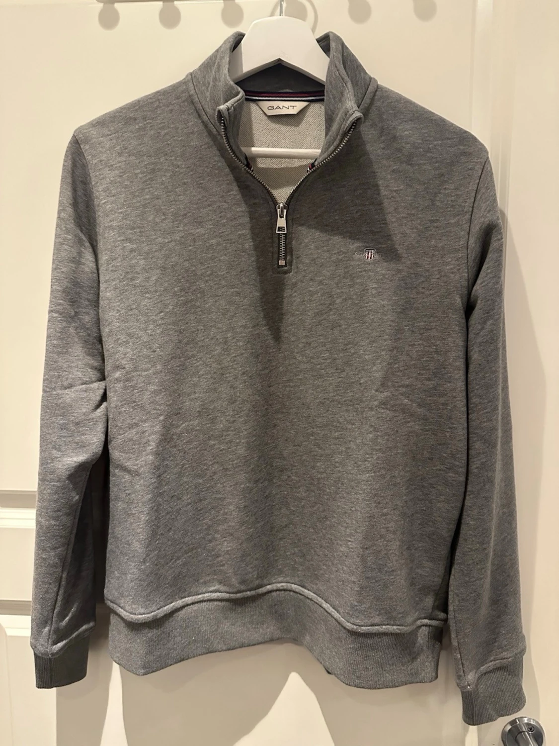 Grå halv zip tröja från Gant