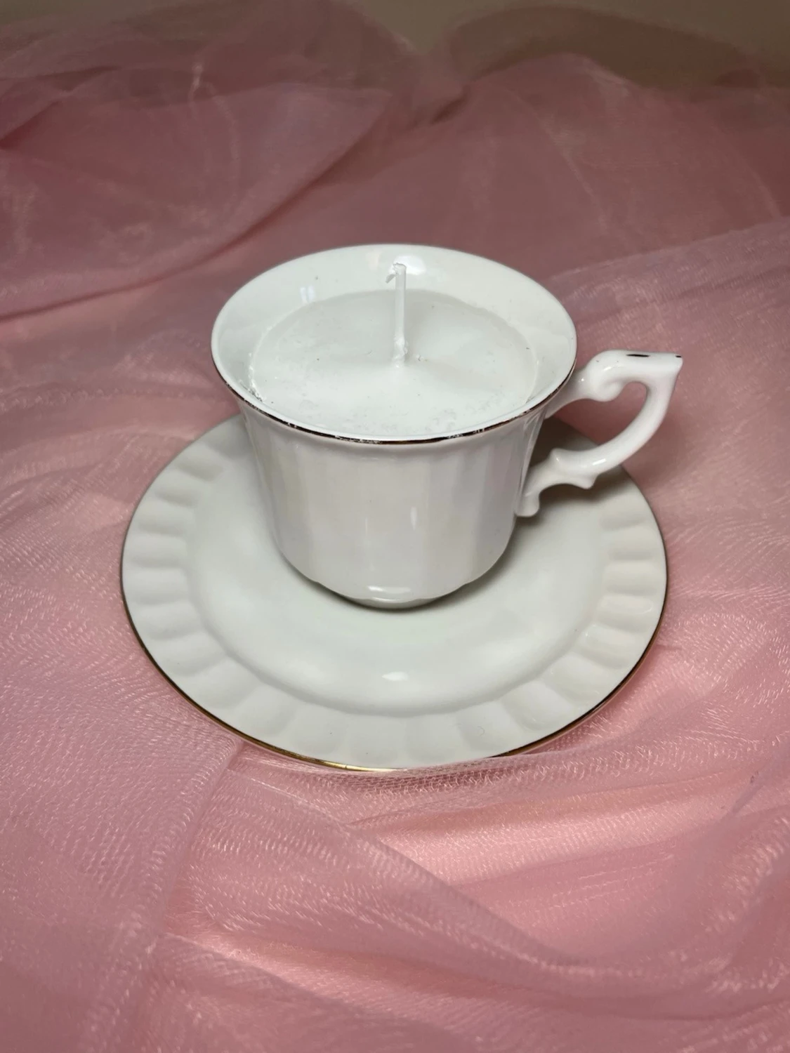 Doftljus i en tekopp i en vit färg nr 2  - 2