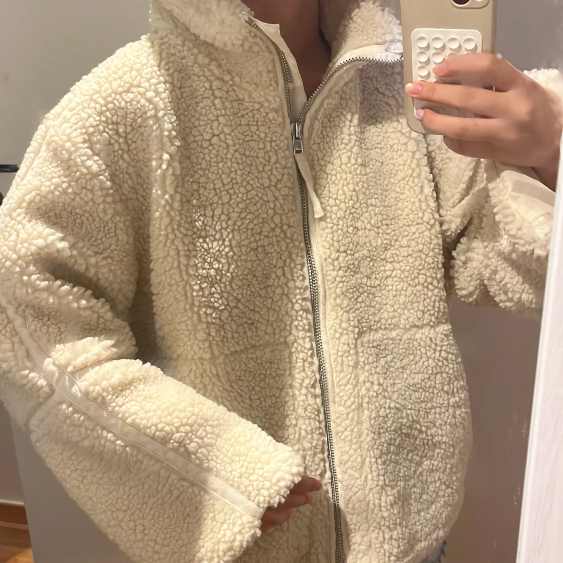 Teddyjacka med dragkedja