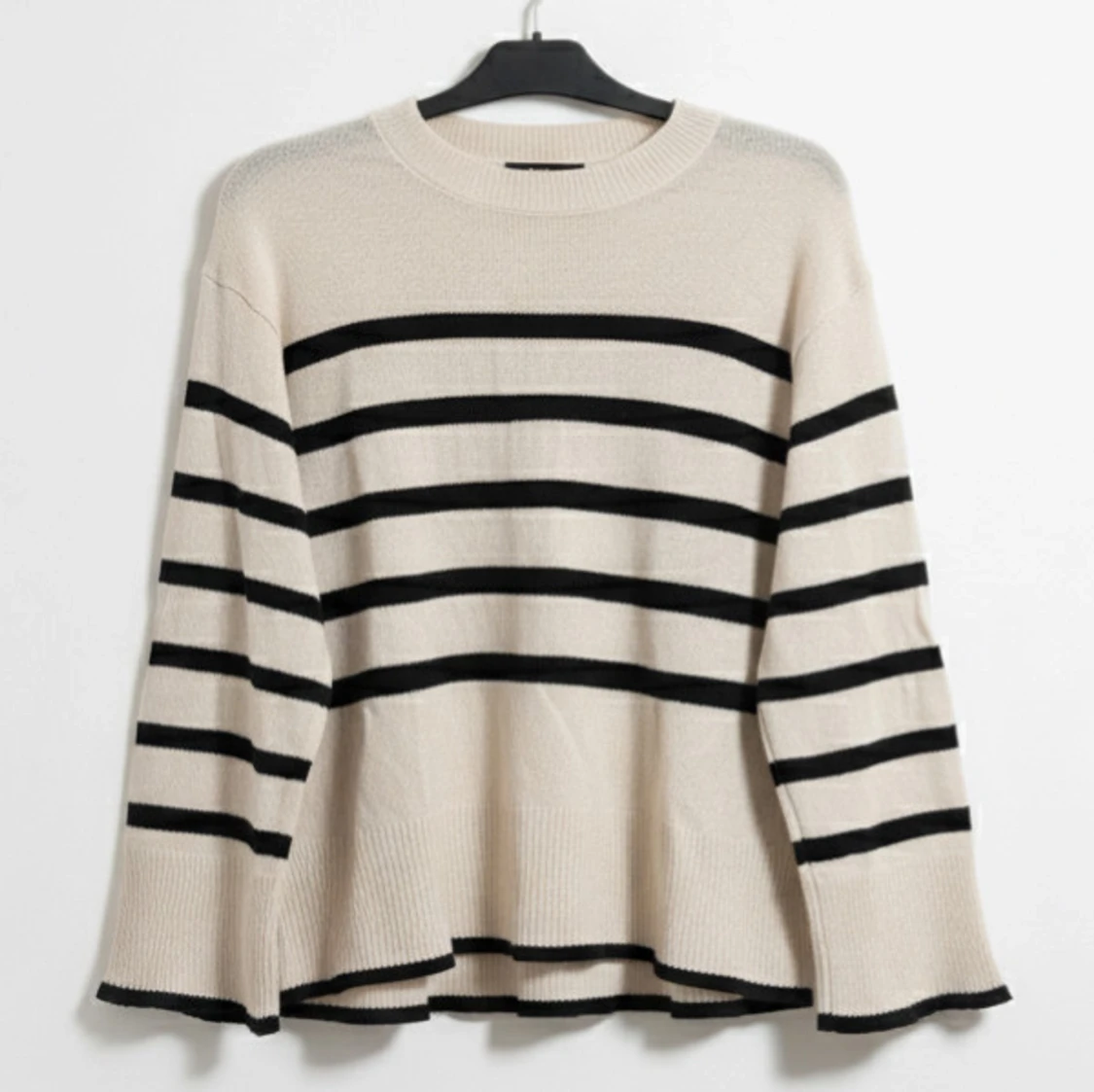 Randig beige stickad tröja H&M Divided