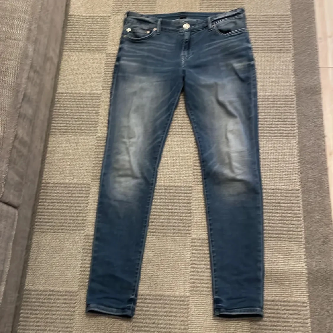 True Religion skinny jeans blå
