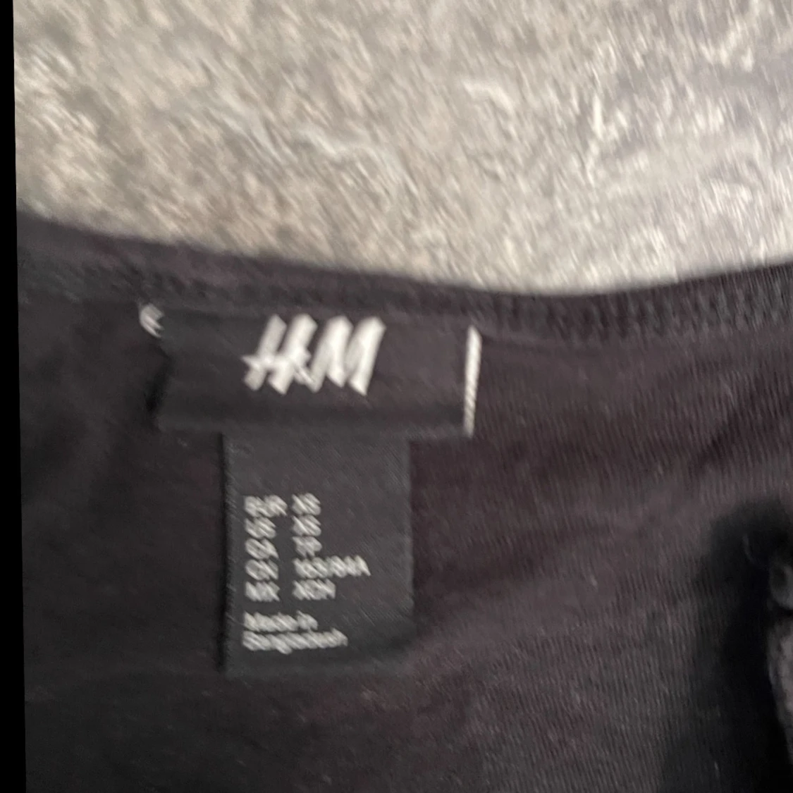 Svart långärmad pikétröja H&M - 1