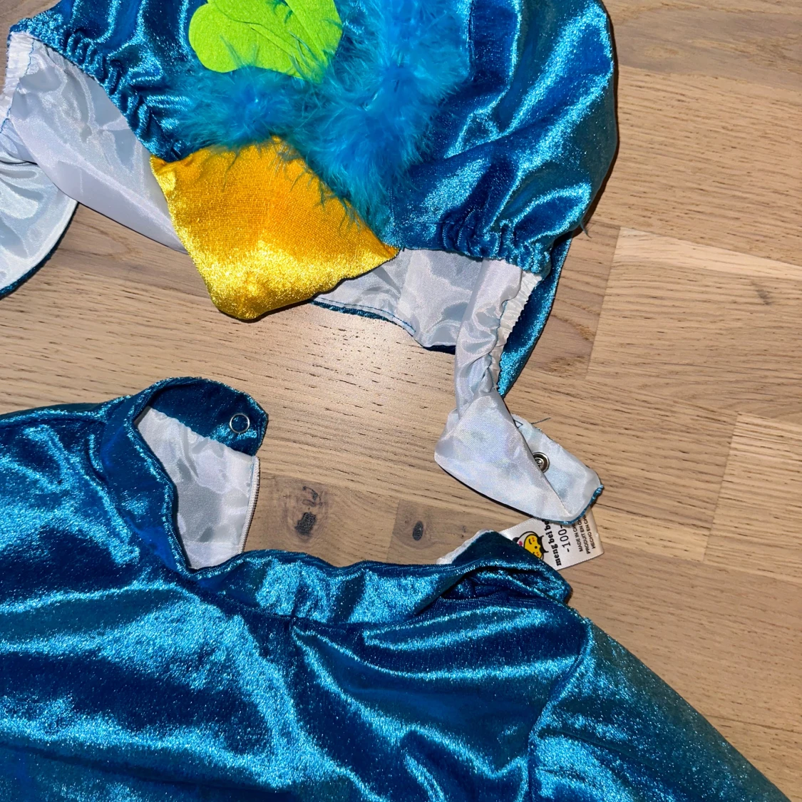 Påfågelkostym i blått och gult pelican dräkt - 2