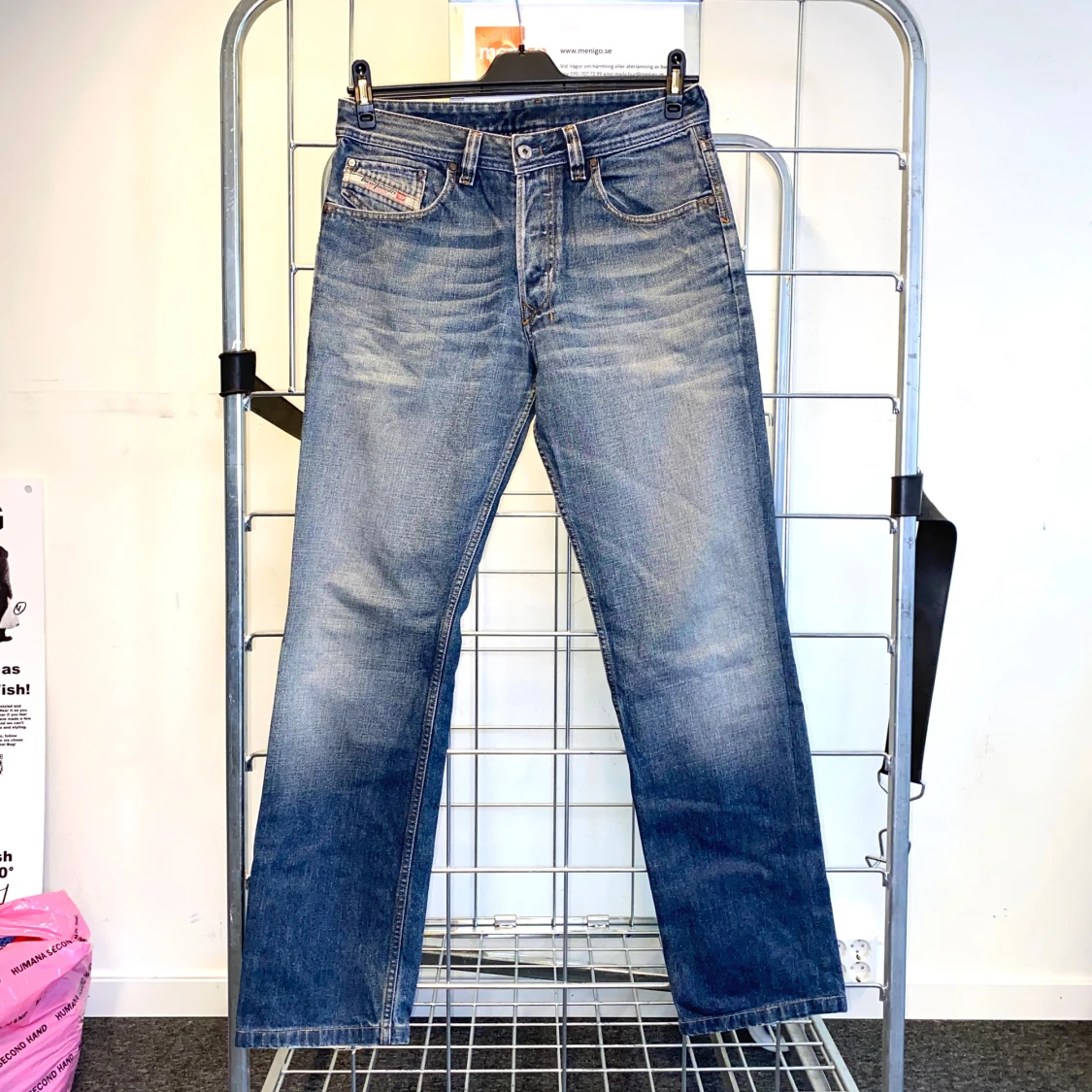 Blå raka jeans från Diesel