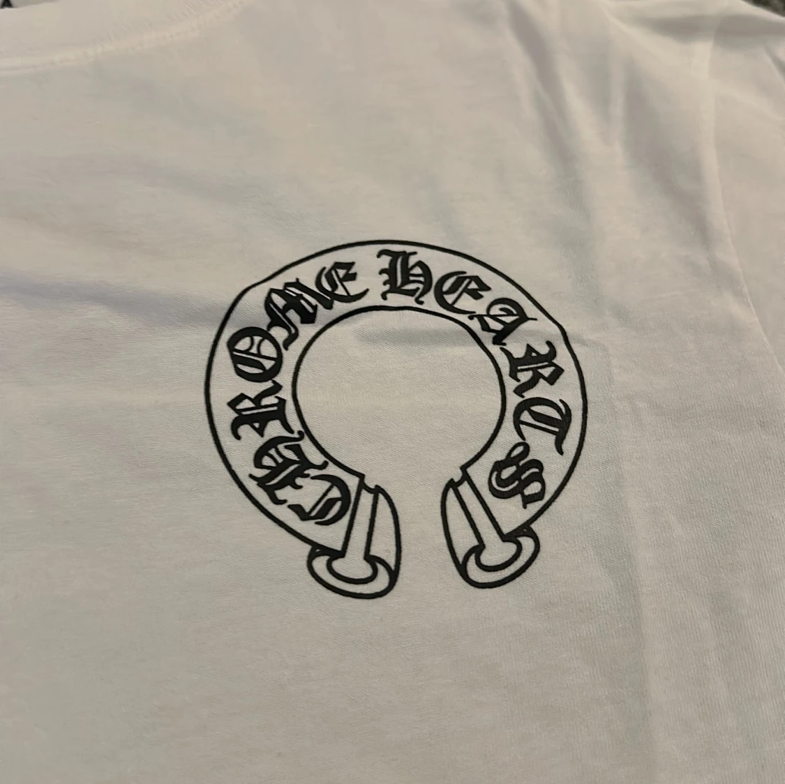 Vit långärmad Chrome Hearts tröja - 1