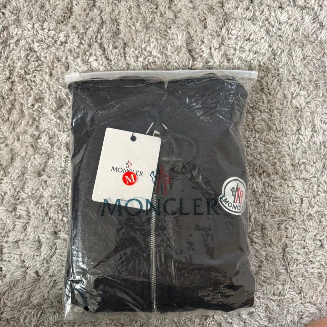 Svart Moncler hoodie med dragkedja - 4