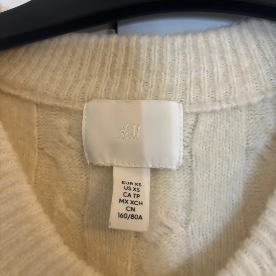 Krämvit kabelstickad tröja H&M XS - 2