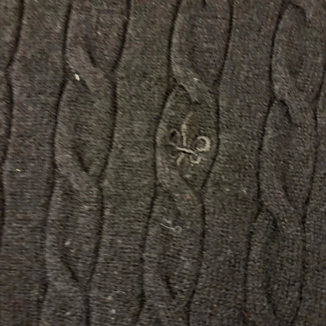 Svart kabelstickad tröja Morris S - 2