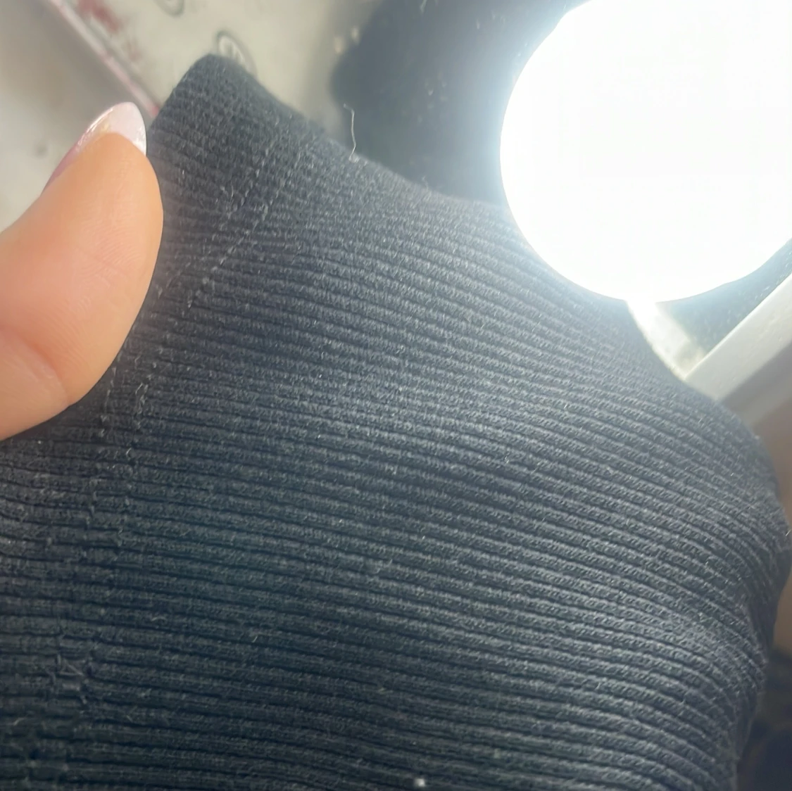 Svarta ribbade yogabyxor - 4