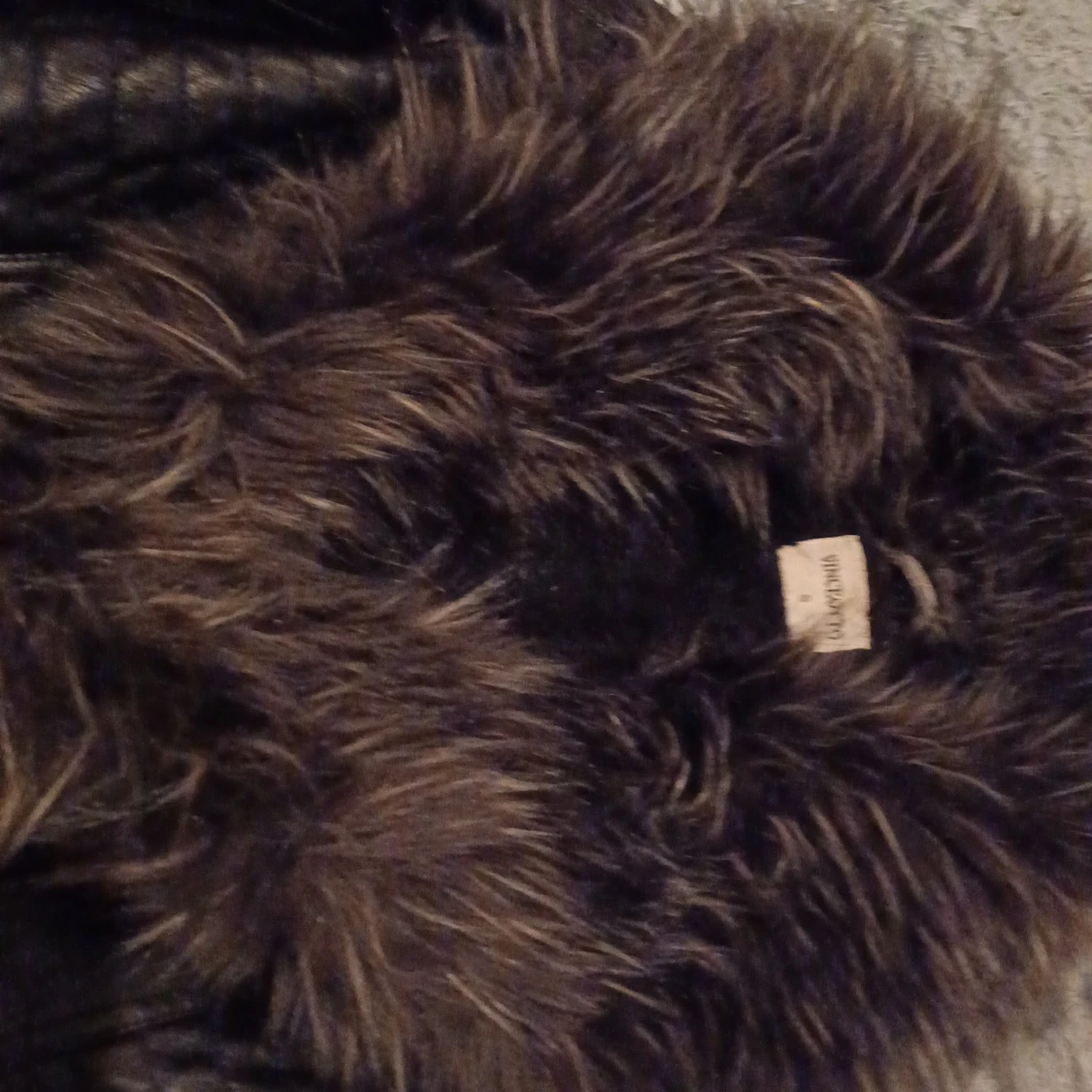 Svart skinnjacka med fuskpäls Vinceotto - 3