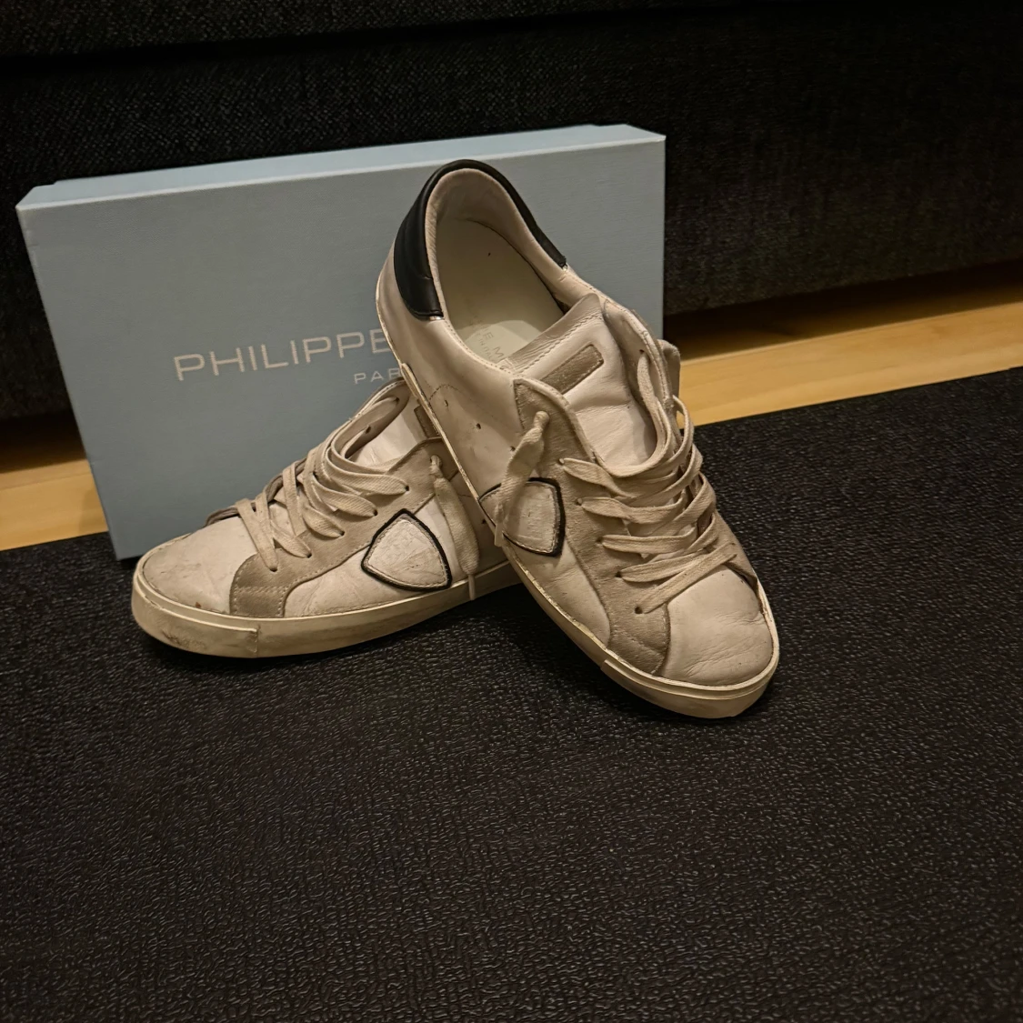 Philippe Model vita sneakers i skinn - 2